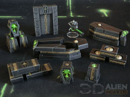 Necrontyr Kill Team Arena Scatter Terrain | 3DAlienWorlds Grimdark Wargaming Terrain Role Playing Miniatures