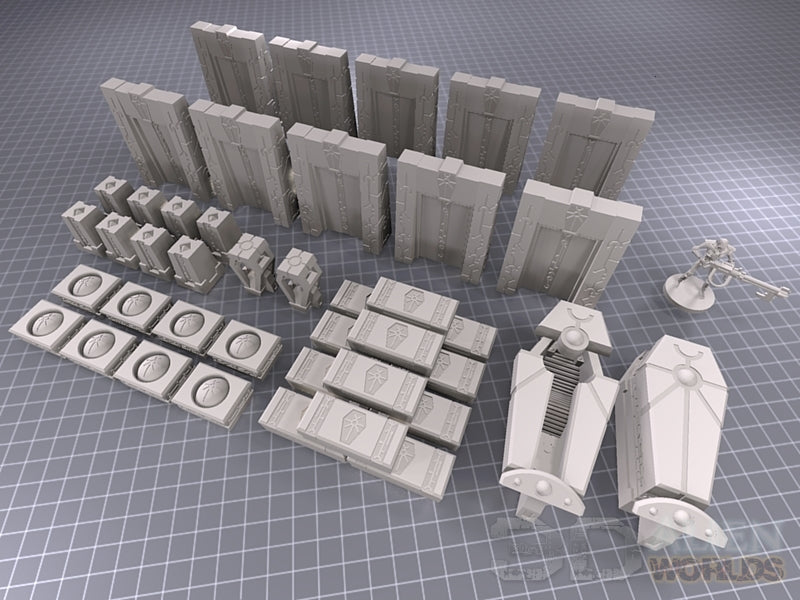 Necrontyr Kill Team Arena Scatter Terrain | 3DAlienWorlds Grimdark Wargaming Terrain Role Playing Miniatures