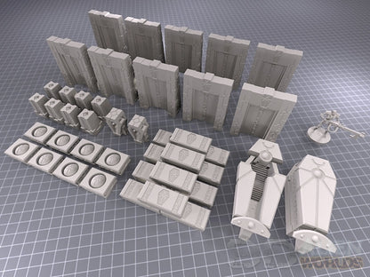 Necrontyr Kill Team Arena Scatter Terrain | 3DAlienWorlds Grimdark Wargaming Terrain Role Playing Miniatures