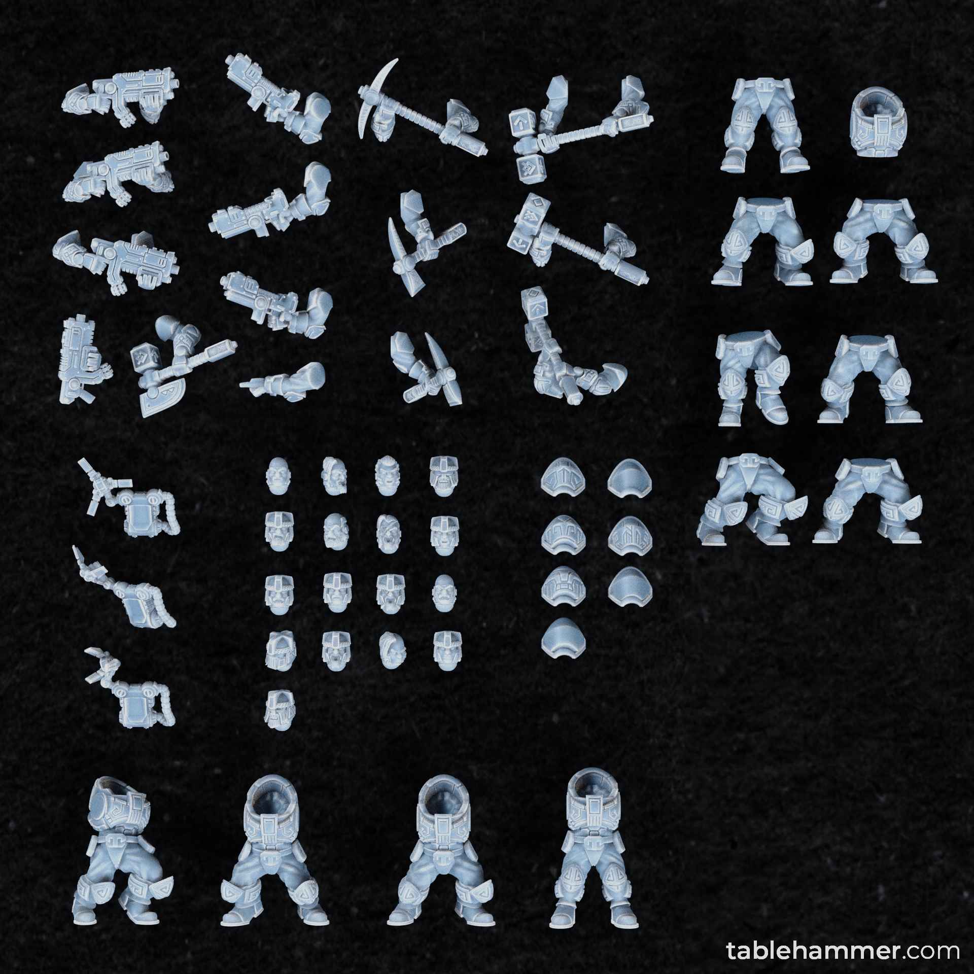 Federation of Tyr Legionaries Build Kit | Tablehammer Grimdark Wargaming Miniatures Role Playing Miniatures