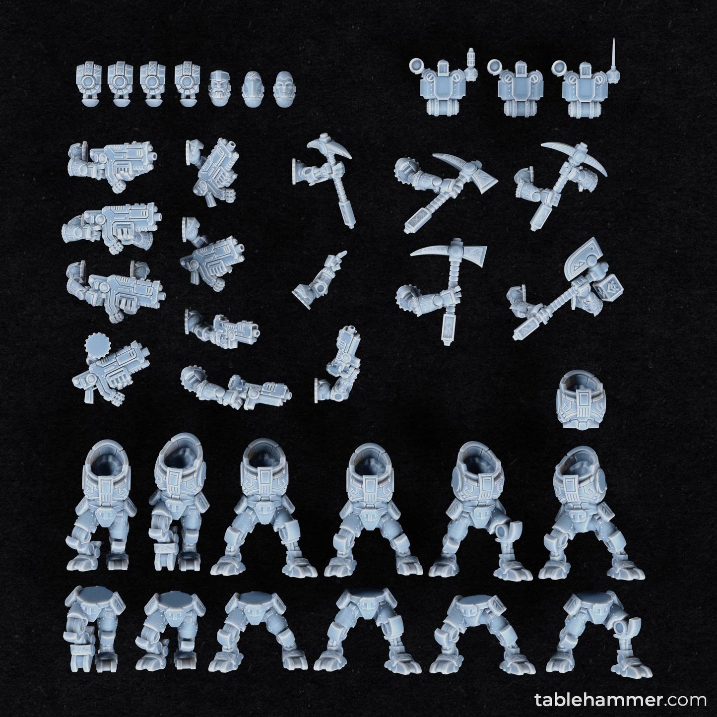 Federation of Tyr Clockwork Ancestors Build Kit | Tablehammer Grimdark Wargaming Miniatures Role Playing Miniatures