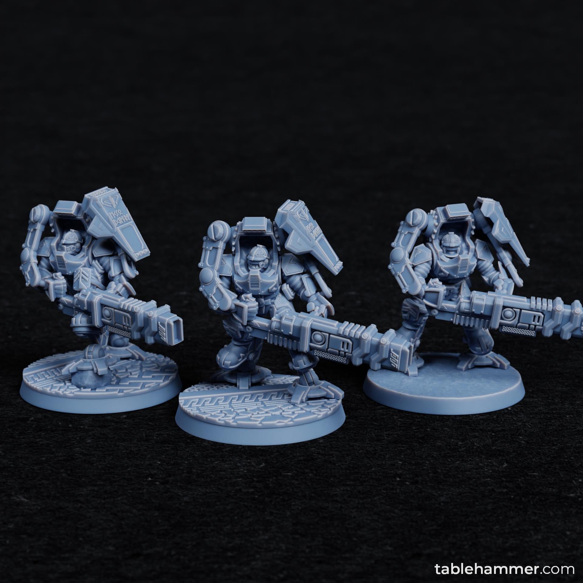 Federation of Tyr Exo Dwarves (Ion Cannons) | Tablehammer Grimdark Wargaming Miniatures Role Playing Miniatures