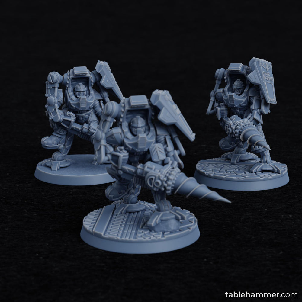 Federation of Tyr Exo Dwarves (Drills) | Tablehammer Grimdark Wargaming Miniatures