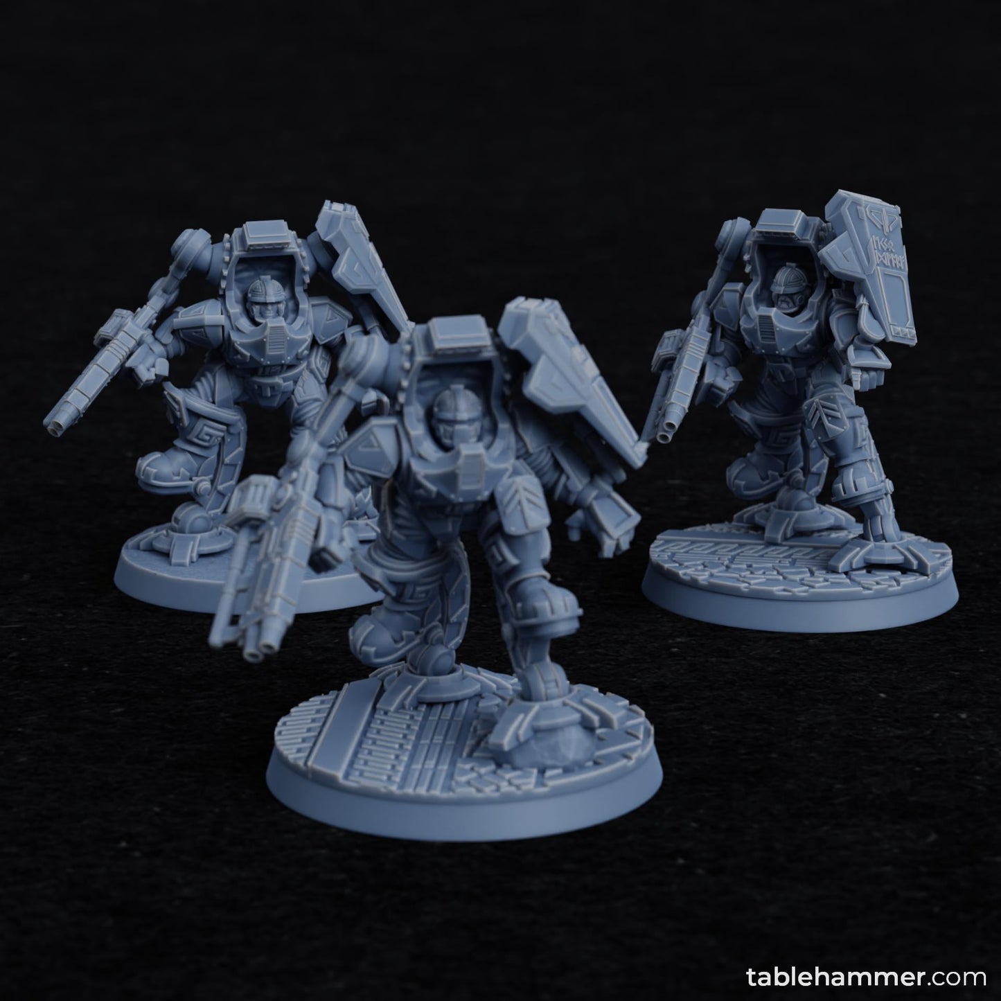 Federation of Tyr Exo Dwarves (Machine Guns) | Tablehammer Grimdark Wargaming Miniatures Role Playing Miniatures