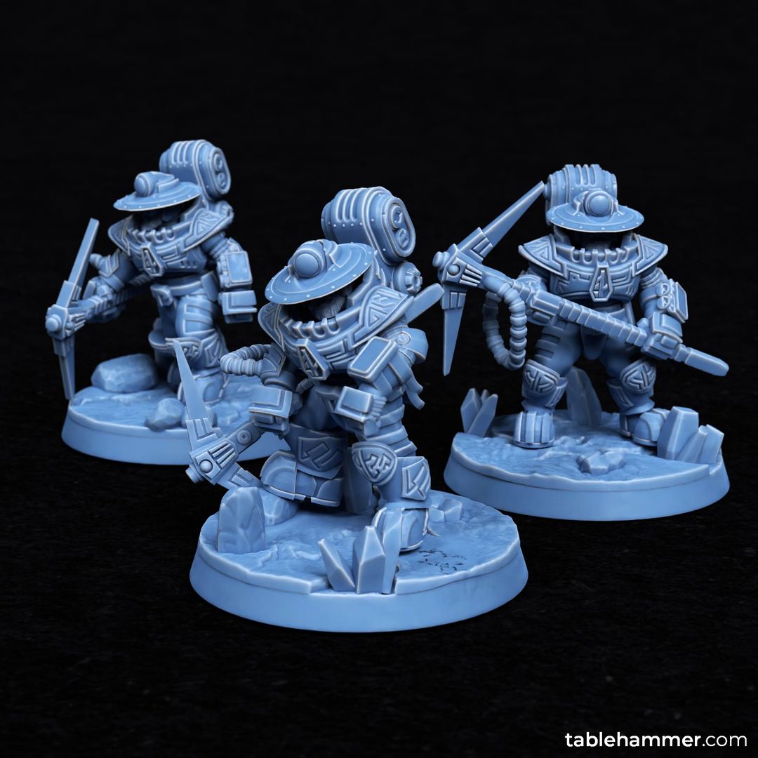 Federation of Tyr Mining Crew | Tablehammer Grimdark Wargaming Miniatures Role Playing Miniatures