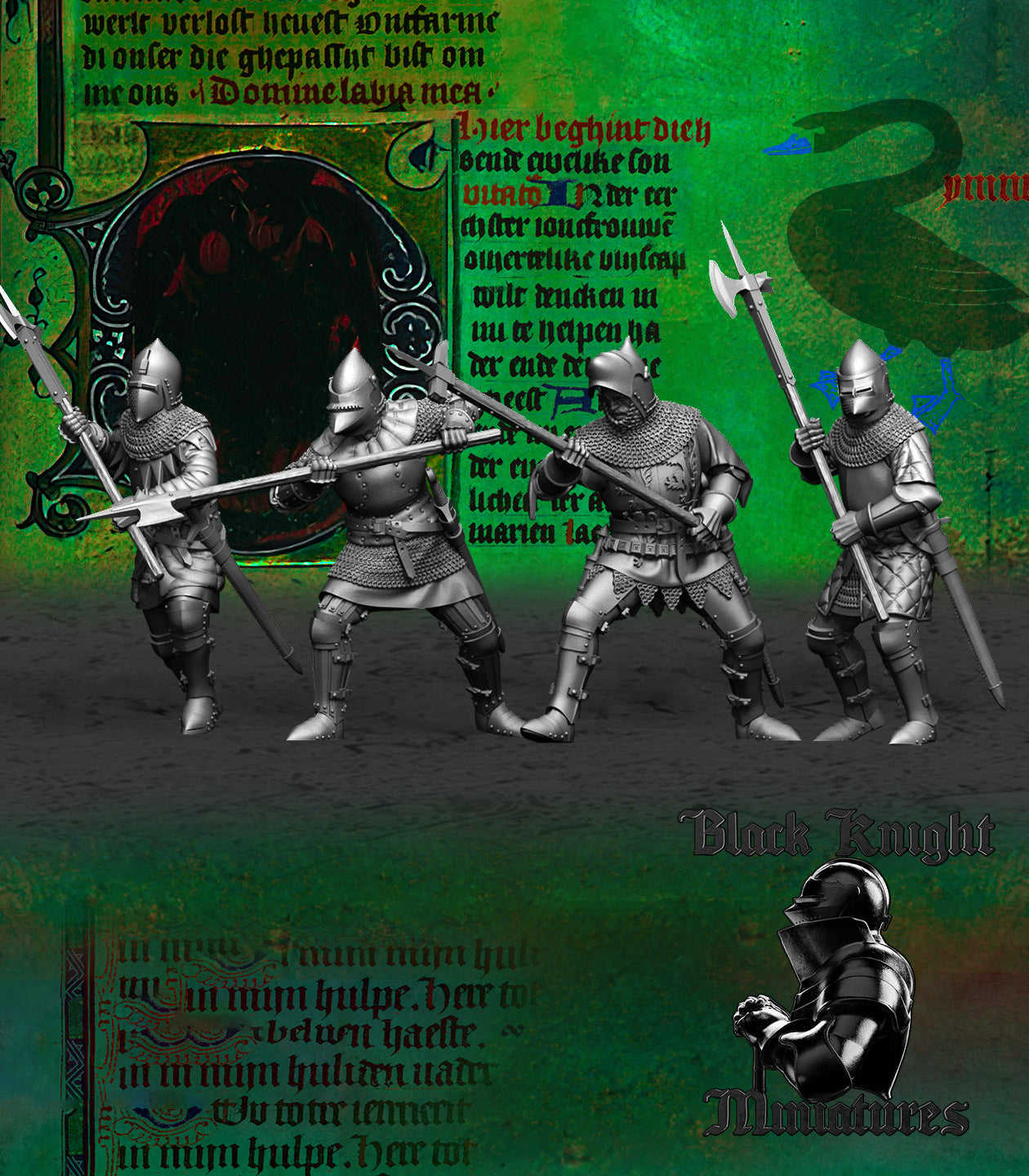 15th Century Hussite Foot Knights Polearms | Black Knight Miniatures 28mm Historical Wargaming Miniatures Role Playing