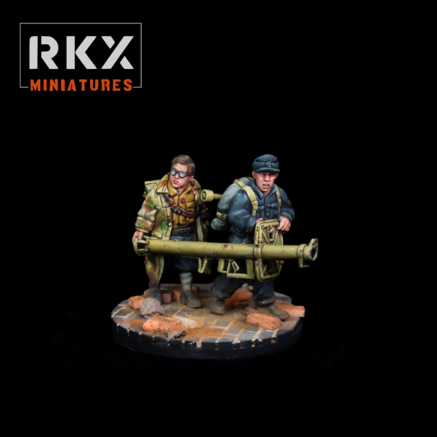 Volkstruum Panzerschreck Team | RKX Miniatures 28mm WW2 Wargaming Miniatures Role Playing Miniatures