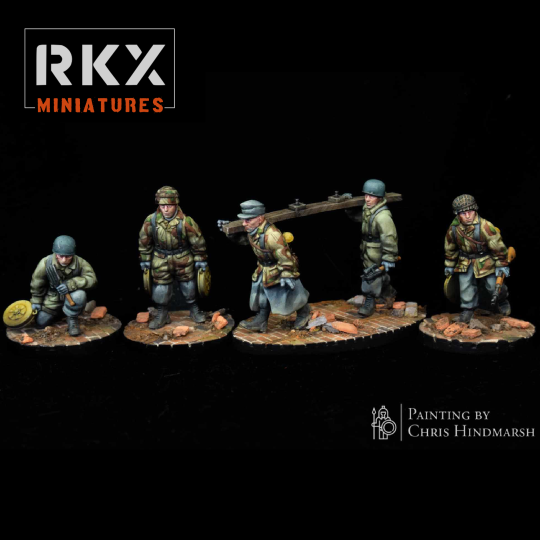 Fallschirmjager Engineers | RKX Miniatures 28mm WW2 Wargaming Miniatures Role Playing Miniatures