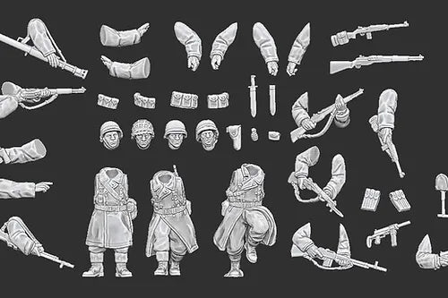Late War US Infantry Build Kit | RKX Miniatures 28mm WW2 Wargaming Miniatures Role Playing Miniatures