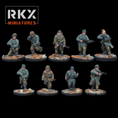SS Charlemagne Squad | RKX Miniatures 28mm WW2 Wargaming Miniatures Role Playing Miniatures