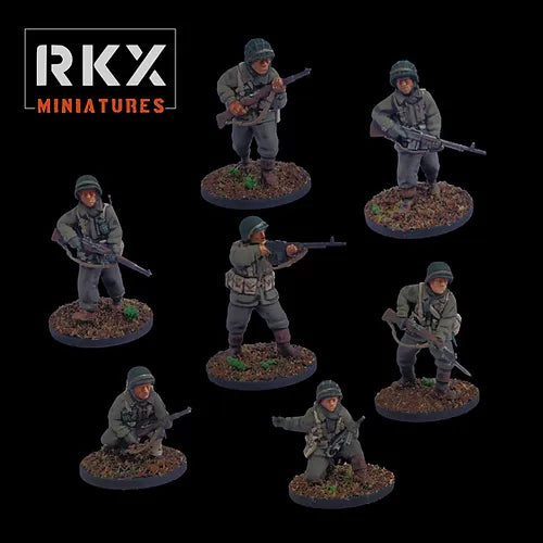 Late War US Infantry Squad | RKX Miniatures 28mm WW2 Wargaming Miniatures Role Playing Miniatures