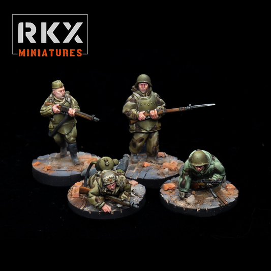 Soviet Engineer Flamethrower Team | RKX Miniatures 28mm WW2 Wargaming Miniatures Role Playing Miniatures