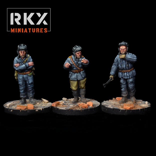 Soviet Tankers | RKX Miniatures 28mm WW2 Wargaming Miniatures Role Playing Miniatures