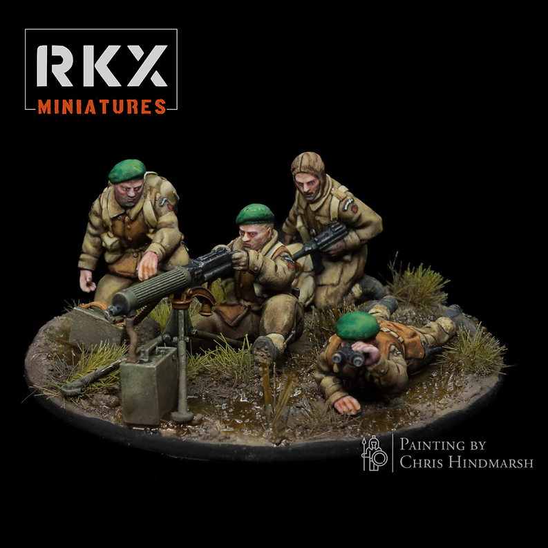 Operation Plunder Commonwealth Commandos Vickers HMG Team | RKX Miniatures 28mm WW2 Wargaming Miniatures Role Playing