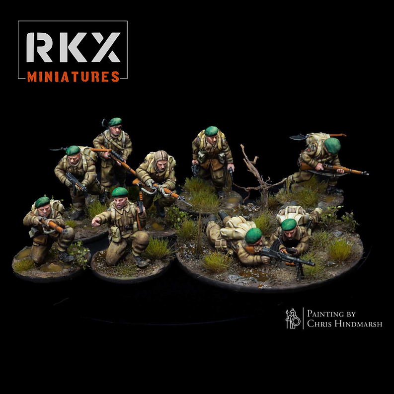 Operation Plunder Commonwealth Commandos Rifle Section | RKX Miniatures 28mm WW2 Wargaming Miniatures Role Playing