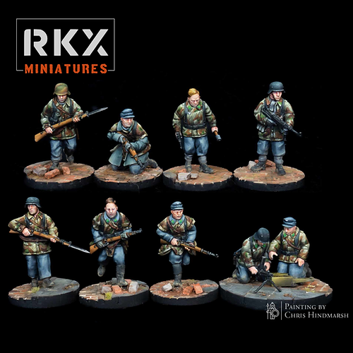Luftwaffe Field Division Squad | RKX Miniatures 28mm WW2 Wargaming Miniatures Role Playing Miniatures