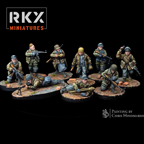 Fallschirmjager Mixed Weapons Squad | RKX Miniatures 28mm WW2 Wargaming Miniatures Role Playing Miniatures