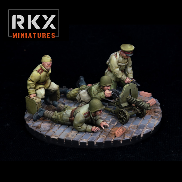 Soviet Maxim Team | RKX Miniatures 28mm WW2 Wargaming Miniatures Role Playing Miniatures