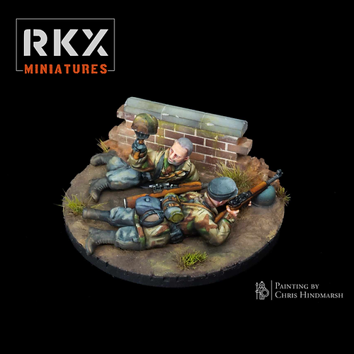 Fallschirmjager Sniper Team | RKX Miniatures 28mm WW2 Wargaming Miniatures Role Playing Miniatures