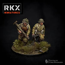 Operation Plunder Canadian PIAT Team | RKX Miniatures 28mm WW2 Wargaming Miniatures Role Playing Miniatures