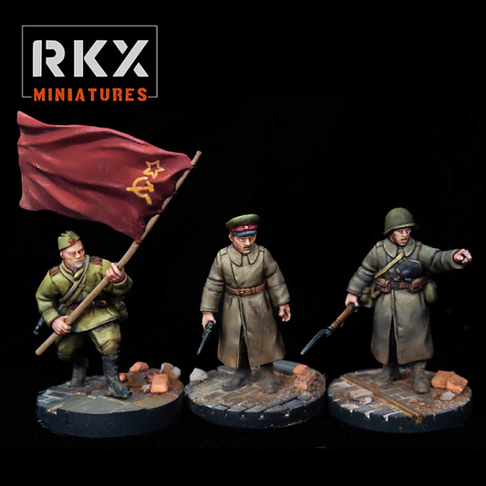 Soviet HQ | RKX Miniatures 28mm WW2 Wargaming Miniatures Role Playing Miniatures