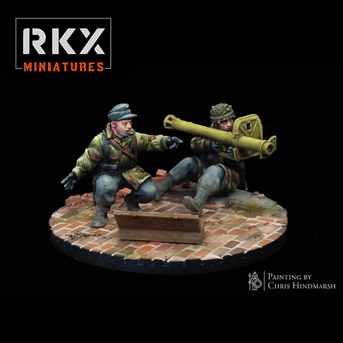 Fallschirmjager Panzerschreck Team | RKX Miniatures 28mm WW2 Wargaming Miniatures Role Playing Miniatures