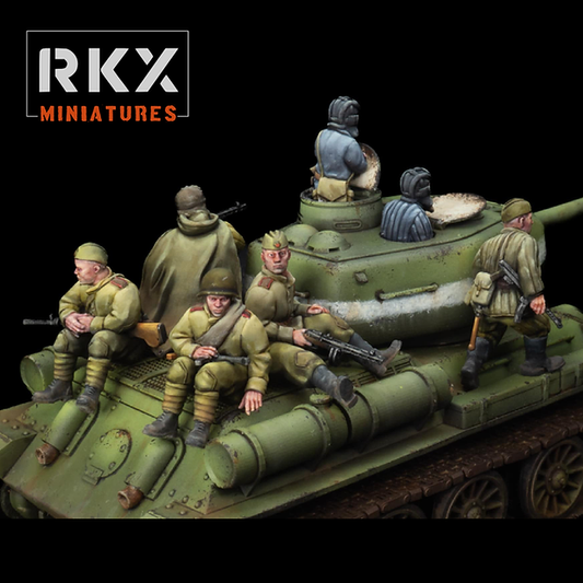 Soviet Tank Riders | RKX Miniatures 28mm WW2 Wargaming Miniatures Role Playing Miniatures