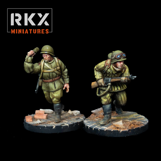 Soviet Flamethrower Team | RKX Miniatures 28mm WW2 Wargaming Miniatures Role Playing Miniatures