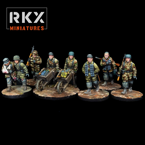Fallschirmjager Marching Squad | RKX Miniatures 28mm WW2 Wargaming Miniatures Role Playing Miniatures
