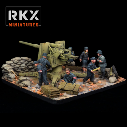 Hitler Youth 88mm Field Gun | RKX Miniatures 28mm WW2 Wargaming Miniatures Role Playing Miniatures