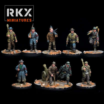 Volkstruum Marching Squad | RKX Miniatures 28mm WW2 Wargaming Miniatures Role Playing Miniatures