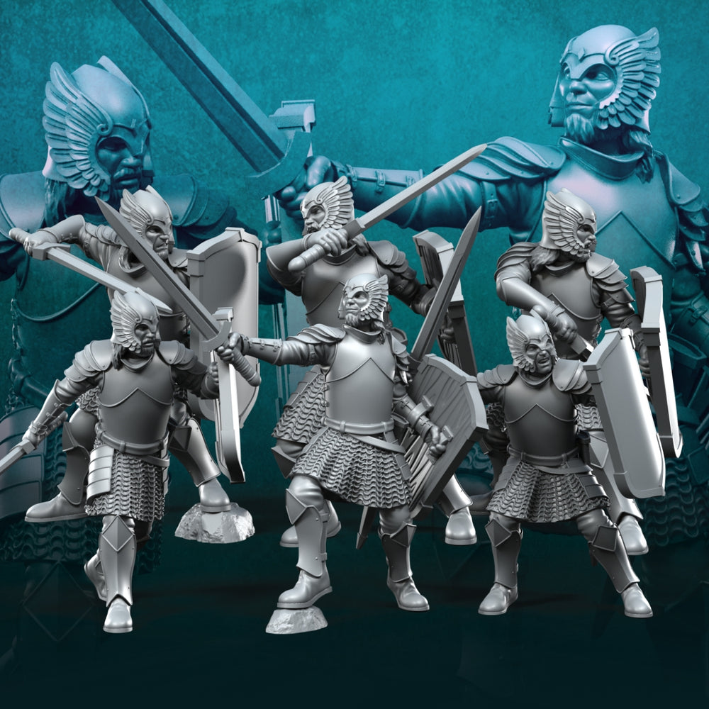 Grey Castle Warriors Swords | Davale Games 25mm Fantasy Wargaming Miniatures