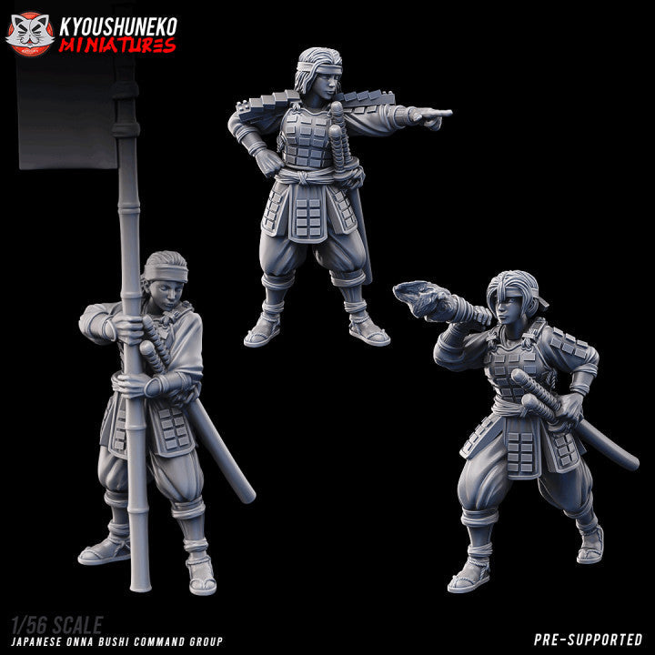 Feudal Japanese Onna Bushi Bows | Kyoushuneko 28/32mm Fantasy Wargaming Miniatures Role Playing Miniatures