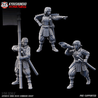 Feudal Japanese Onna Bushi Matchlocks | Kyoushuneko 28/32mm Fantasy Wargaming Miniatures Role Playing Miniatures