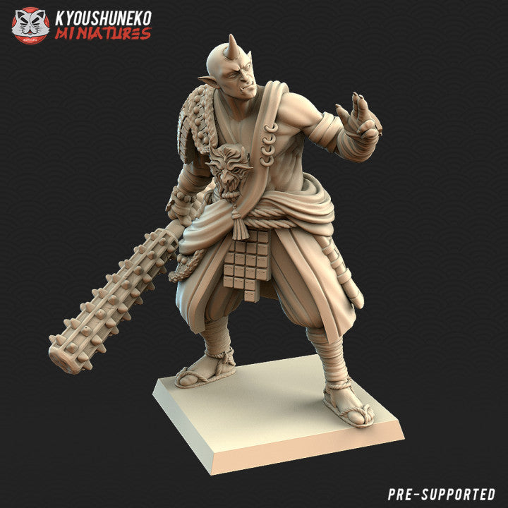 Feudal Japanese Sohei Monk Oni | Kyoushuneko 28/32mm Fantasy Wargaming Miniatures