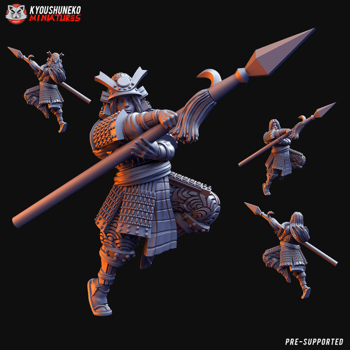 Feudal Japanese Onna Bushi Hero 2 | Kyoushuneko 28/32mm Fantasy Wargaming Miniatures