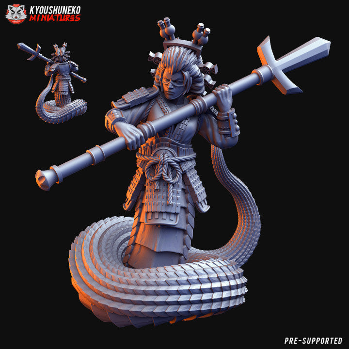Feudal Japanese Nagas | Kyoushuneko 28/32mm Fantasy Wargaming Miniatures Role Playing Miniatures