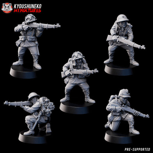 Imperial Japanese Rifle Infantry | Kyoushuneko 28mm WW2 Wargaming Miniatures Role Playing Miniatures
