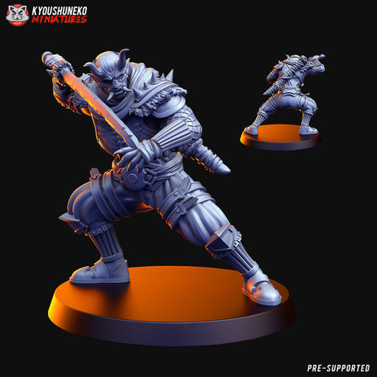 Feudal Japanese Ninja Oni | Kyoushuneko 28/32mm Fantasy Wargaming Miniatures Role Playing Miniatures