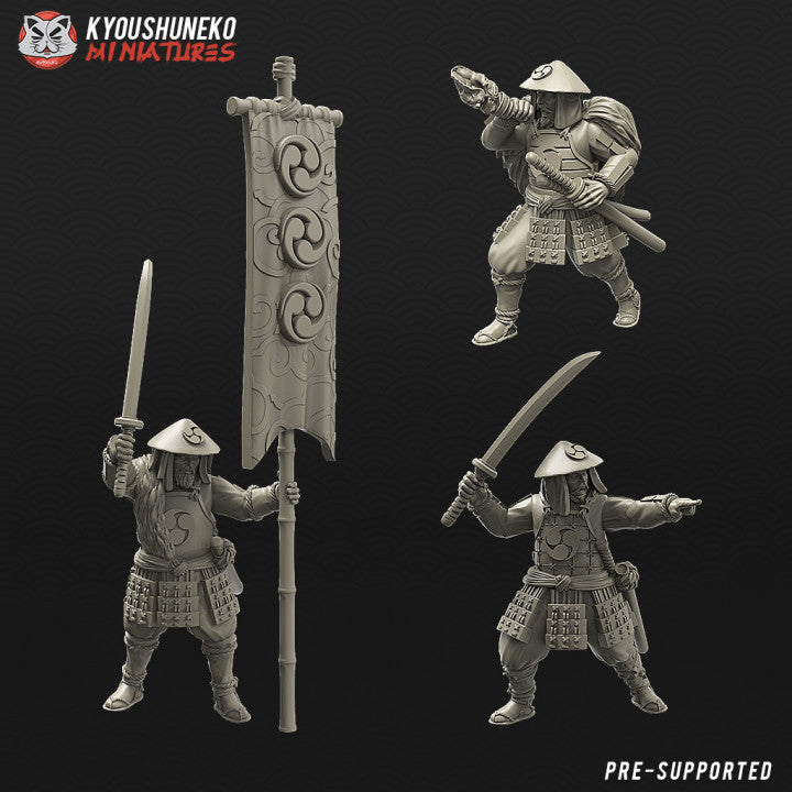 Feudal Japanese Ashigaru Yari | Kyoushuneko 28/32mm Fantasy Wargaming Miniatures Role Playing Miniatures