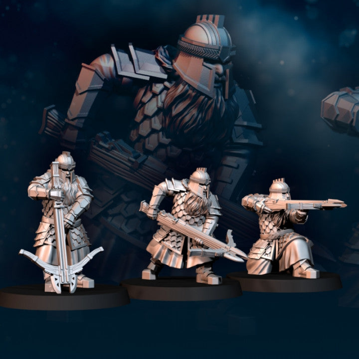 Silver Goat Dwarves Crossbows | Davale Games 25mm Fantasy Wargaming Miniatures