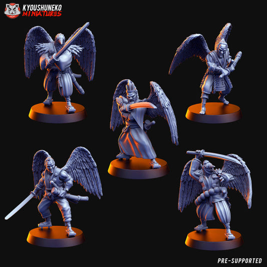 Feudal Japanese Tengu | Kyoushuneko 28/32mm Fantasy Wargaming Miniatures Role Playing Miniatures