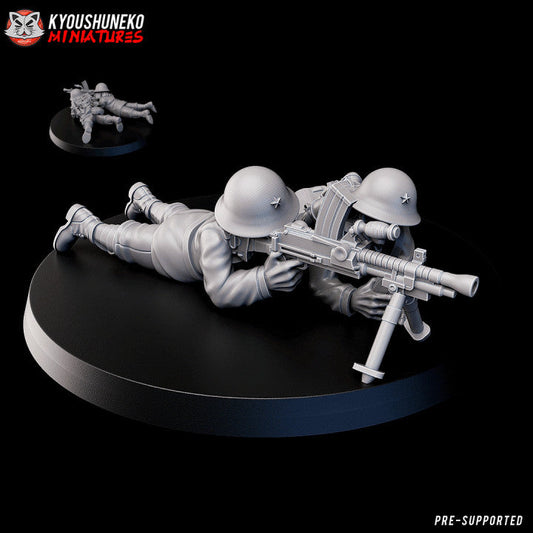 Imperial Japanese MMG Team | Kyoushuneko 28mm WW2 Wargaming Miniatures Role Playing Miniatures