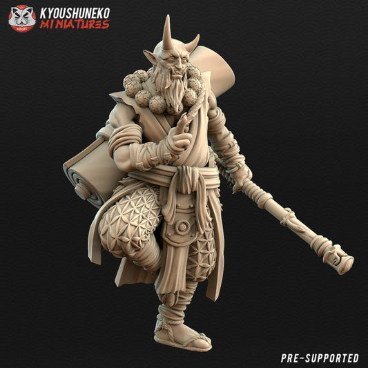 Feudal Japanese Elder Sohei Monk Oni | Kyoushuneko 28/32mm Fantasy Wargaming Miniatures Role Playing Miniatures