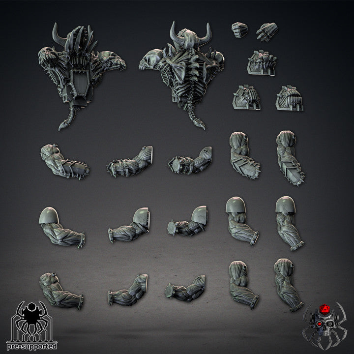 Fallen Furious Cursed Gladiators Build Kit | EightLegsMiniatures Grimdark Wargaming Miniatures