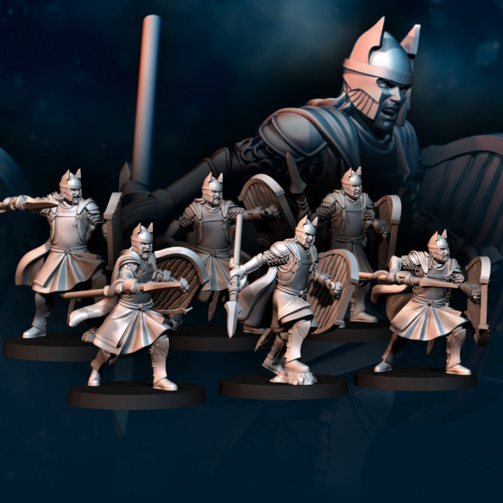 High Human Spear Warriors | Davale Games 25mm Fantasy Wargaming Miniatures