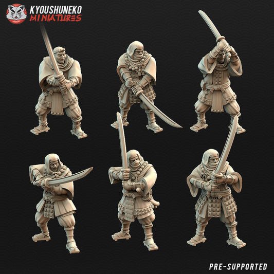 Feudal Japanese Sohei Monk Katana | Kyoushuneko 28/32mm Fantasy Wargaming Miniatures Role Playing Miniatures
