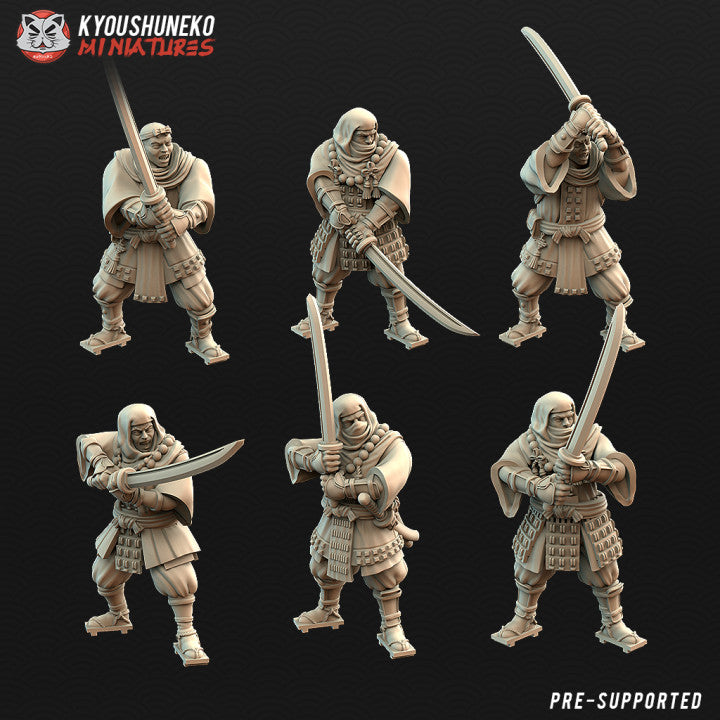 Feudal Japanese Sohei Monk Katana | Kyoushuneko 28/32mm Fantasy Wargaming Miniatures