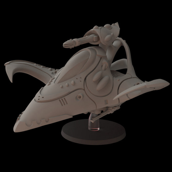 Space Elves Aeterni Battle Dancer Assault Ship | Fantasy Cult 32mm Grimdark Wargaming Miniatures Role Playing Miniatures