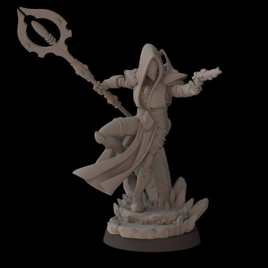 Space Elves Aeterni Evoker | Fantasy Cult 32mm Grimdark Wargaming Miniatures Role Playing Miniatures